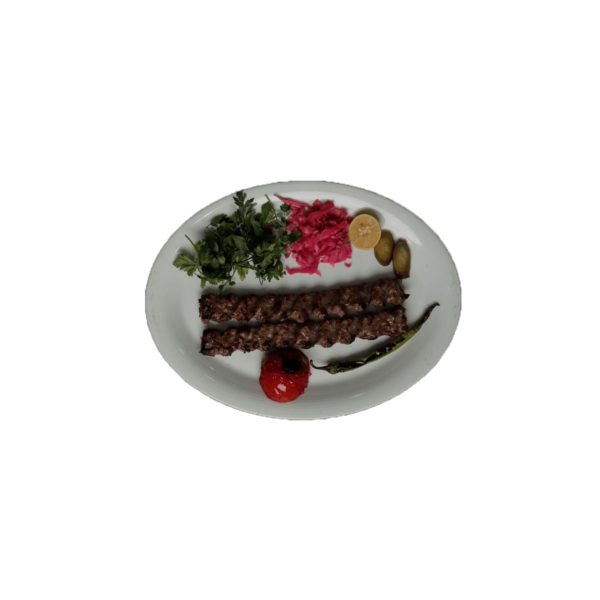 کباب (دو سیخ) و نان